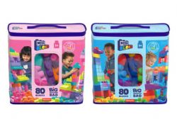 MEGA BLOKS - SAC DE BLOCS GÉANTS 80 PIÈCES ASSORTIS